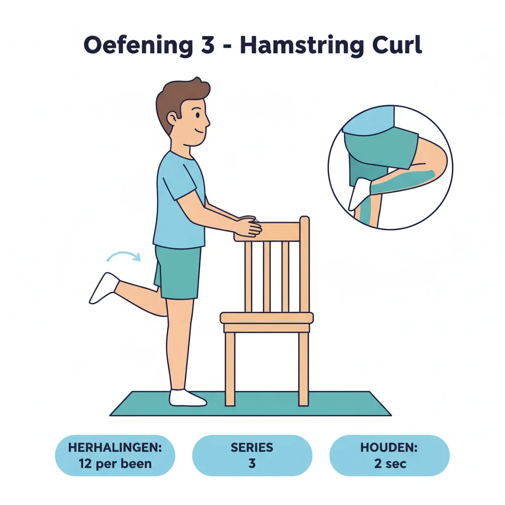 Visualisatie oefening 3 - Hamstring Curl